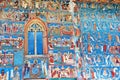 Mural Fresco at Voronet Monastery Romania Royalty Free Stock Photo