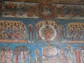 Voronet Monastery, Bucovina County, Romania, Judgement Day scene painting Royalty Free Stock Photo