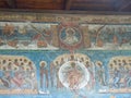 Voronet Monastery, Bucovina County, Romania, Judgement Day scene painting Royalty Free Stock Photo