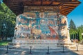 Voronet Monastery is a famous painted monastery in Romania Royalty Free Stock Photo