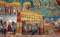 Voronets Monastery, Suceava County, Moldavia, Romania: Detail of frescoes Royalty Free Stock Photo