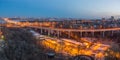 Voronezh highway. Transport interchange with overpass and bridge Royalty Free Stock Photo