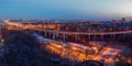 Voronezh highway. Transport interchange with overpass and bridge