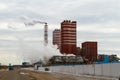 Voronezh region, Rossosh. Russia: November 11, 2011. Exhaust plant mineral fertilizers. Illustration of environmental pollution