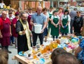 Consecration of honey to Honey Spas of Central Voronezh Market
