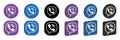 Set of Viber logo icons