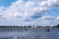 View of the reservoir in summer from the Scarlet Sails park