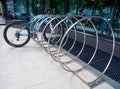 Spiral bike holder for bicycle parking