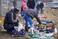 Voronezh, Russia - March 15, 2020: Flea market is a place where people sell old and antiques Royalty Free Stock Photo