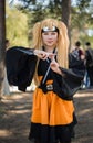 little white european girl cosplay character naruto from anime naruto