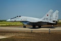 VORONEZH, RUSSIA - MAY 25, 2014: Russian military aircraft Mig-29