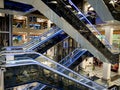 Intersecting escalators, shopping center `Gallery Chizhov`, Voronezh