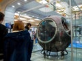 People view Gagarin`s Vostok-1 descent vehicle