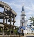 Voronezh. View of the Vladimirskaya Church and the Rotunda destroyed during the Second World War.