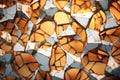 Rusted Connected Webbing Design - 3D Voronoi Block Texture Background Royalty Free Stock Photo