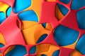 Bold Colored Abstract 3D Background - Vibrant Voronoi Block Texture