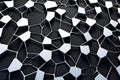 White Webbing Abstract 3D Background - Unique Layered Voronoi Block Texture