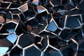Metallic Webbed Abstract 3D Background - Unique Voronoi Block Texture