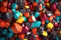Ultra Glossy Pebbles Abstract 3D Background - Unique Voronoi Block Texture