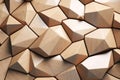 Vibrant Voronoi Block Texture - Smooth Wood Grain Abstract 3D Background Royalty Free Stock Photo