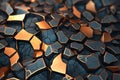 Vibrant Voronoi Block Texture - Obsidian Shiny Abstract 3D Background Royalty Free Stock Photo