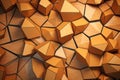 Vibrant Voronoi Block Texture - Smooth Wood Abstract 3D Background Royalty Free Stock Photo