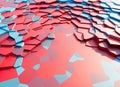 Voronoi fracture effect, floor, destroyed floor, cataclysm, asteroid hitting the ground, background. Earthquake Royalty Free Stock Photo