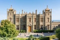 Vorontsov palace and gardens in Alupka, south Crimea Royalty Free Stock Photo