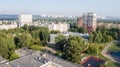 Voroshilovsky district of Rostov-on-Don, view of school 107, aerial view