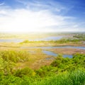 Vorskla river delta landscape Royalty Free Stock Photo