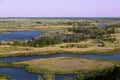 Bottom land of Vorskla river . Top view. Ukraine. Europe Royalty Free Stock Photo