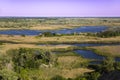 Bottomland of Vorskla river . Top view. Ukraine. Europe Royalty Free Stock Photo