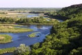 Vorskla river delta . Top view. Ukraine. Europe Royalty Free Stock Photo