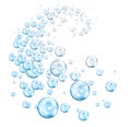 Vortex of bubbles blue cyan Royalty Free Stock Photo
