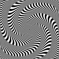 Vortex circular rotation movement illusion. Abstract op art design Royalty Free Stock Photo