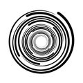 Vortex circular swirl lines black symbol