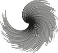 circle without one quarter irregular rays vortex Royalty Free Stock Photo