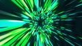 Vortex hyperspace tunnel wormhole time and space, warp science fiction Background 3D Animation