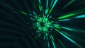 Vortex hyperspace tunnel wormhole time and space, warp science fiction Background 3D Animation