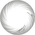 circle irregular rays vortex boths ends medium space center line tapering outwards Royalty Free Stock Photo
