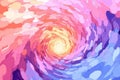 Vortex of pastel swirls in minimalistic abstract design