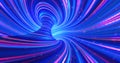 Vortex of strings of abstract fields. Big data wave on techno background Royalty Free Stock Photo