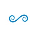 vortex wind logo icon vector design