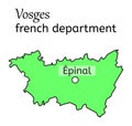 Vosges french department map