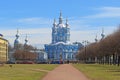 Voskresensky Novodevichy Smolny monastery may day Royalty Free Stock Photo