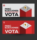Vota Peru Elecciones, Vote Peruvian Elections spanish text design. Royalty Free Stock Photo