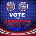 Vote for America Elephant versus Donkey Banner Royalty Free Stock Photo
