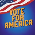 Vote For America Vintage Poster