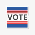 Vote American flag concept sticker Royalty Free Stock Photo