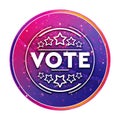 Vote badge icon creative trendy colorful round button illustration